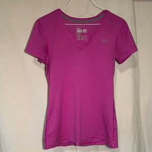 Nike Women's Dri-Fit Pink Tee, small, regular fit